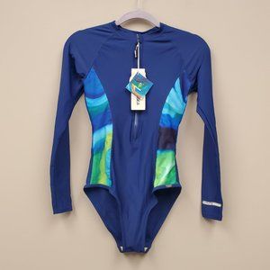 AXESEA Nine Cats One Piece Swim Suit Long Sleeve Sz 6 NWT